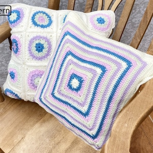 Crochet Pattern - Crochet Cushion Patterns - Granny Square Pattern - Easy Cushion Cover Pattern - Cushion Cover Crochet Pattern -  CP463