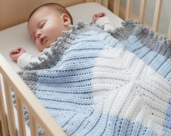 Crochet Pattern - Crochet Blanket Pattern - Christening Shawl Pattern - Baptism Shawl Pattern - Baby Christening Pattern - CP103