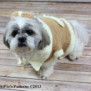 CROCHET PATTERN For Dog Jacket Clothes Coat with Bow in 4 Sizes PDF 179 Digital Download Bild 4