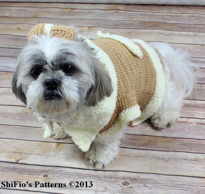 CROCHET PATTERN for Dog Jacket Clothes Coat With Bow in 4 Etsy