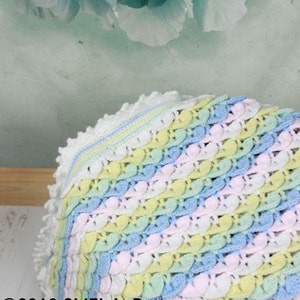 Crochet pattern Crocodile Stitch Baby Blanket Afghan Crochet Pattern Croc Stitch Baby Afghan Crochet Pattern UK & USA terms CP337 PDF image 3