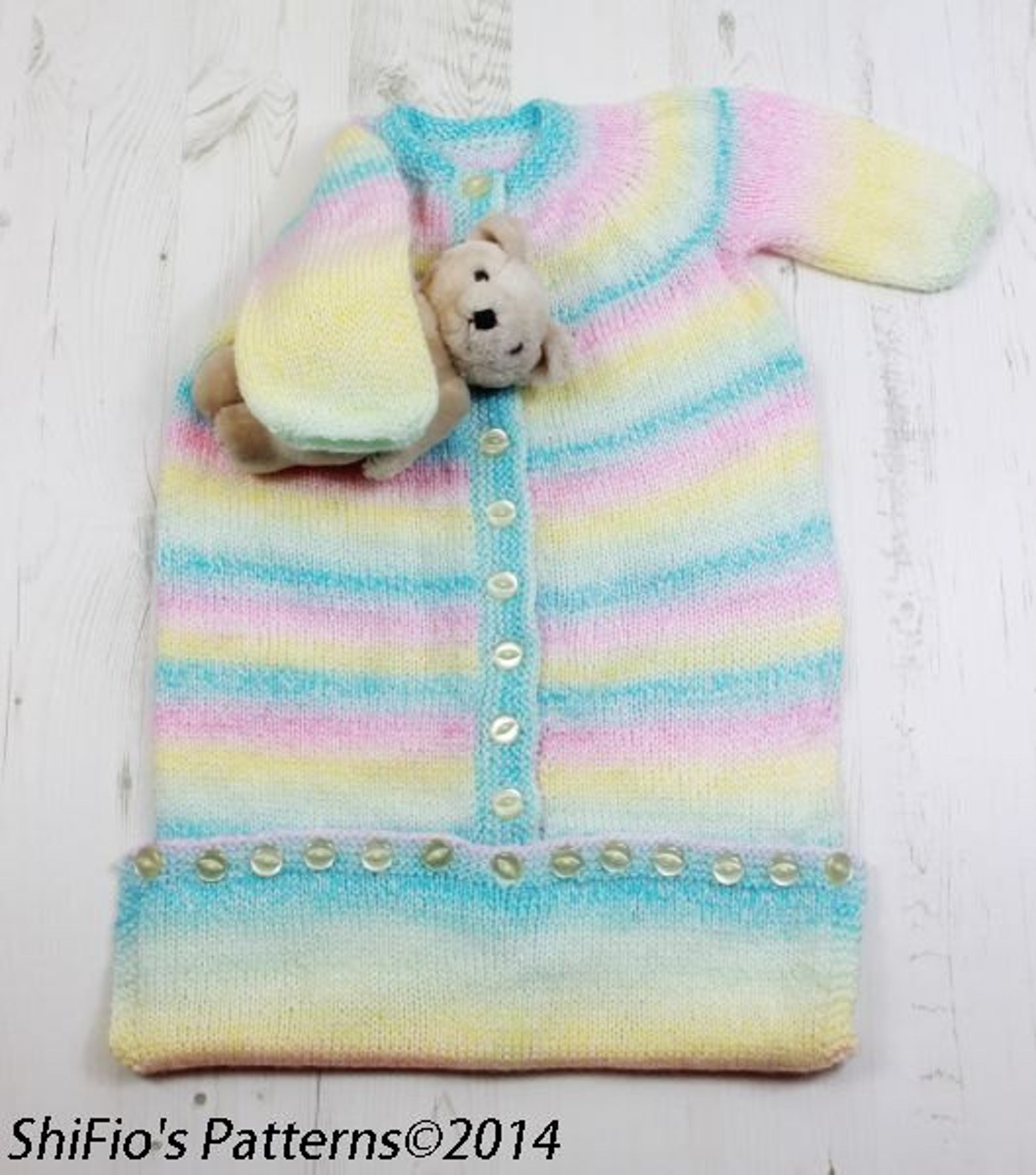 KNITTING PATTERN For Baby Sleeping bag in 2 Sizes PDF 207 Etsy