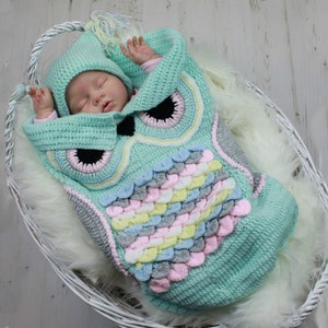 Crochet Pattern Crochet Owl Pattern Baby Owl Pattern Owl Cocoon Pattern Baby Crochet Owl Pattern 3 Sizes CP245 PDF image 6