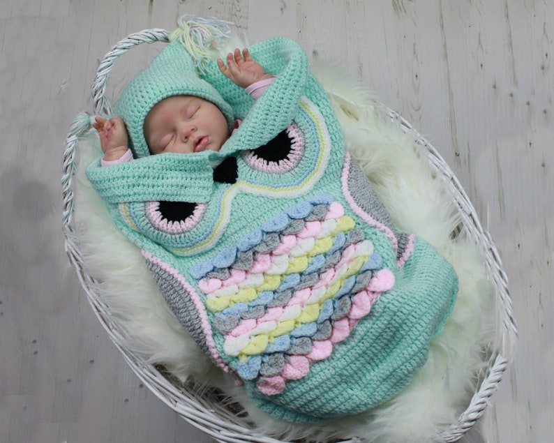 Crochet Pattern Crochet Owl Pattern Baby Owl Pattern Owl Cocoon Pattern Baby Crochet Owl Pattern 3 Sizes CP245 PDF image 6