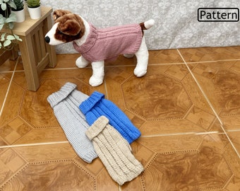 Knitting Pattern - Knitting Dog Outfit Pattern - Dog Pattern - Dog Jumper Pattern - Dog Sweater Pattern - 4 Sizes - KP654