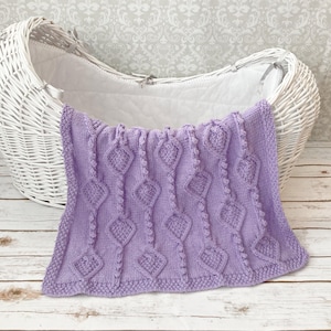 Knitting Pattern - Baby Afghan Knitting Pattern - Baby Blanket Knitting Pattern - PDF -KP408