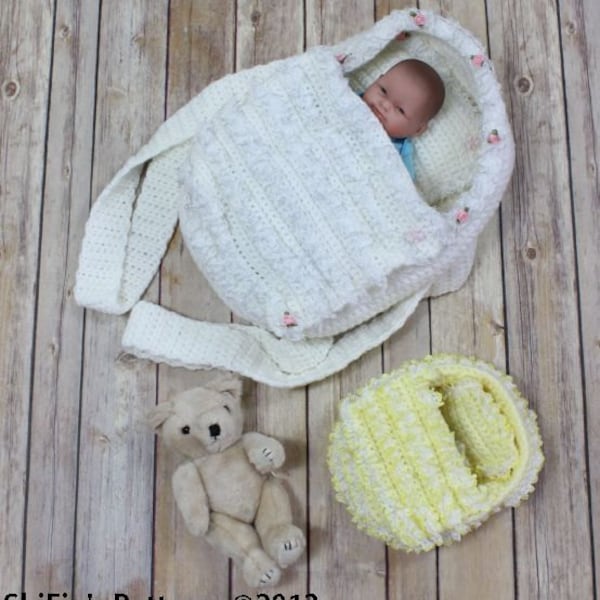 CROCHET PATTERN For Doll, Itty Bitty, Carry Cot Moses Basket PDF 77 Digital Download