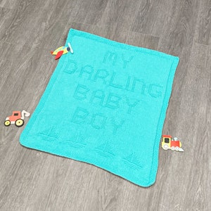Knitting Pattern for Babies Blanket- Words Blanket Pattern- Baby Afghan Pattern-Baby Blanket Knitting Pattern- Double knitting -KP676