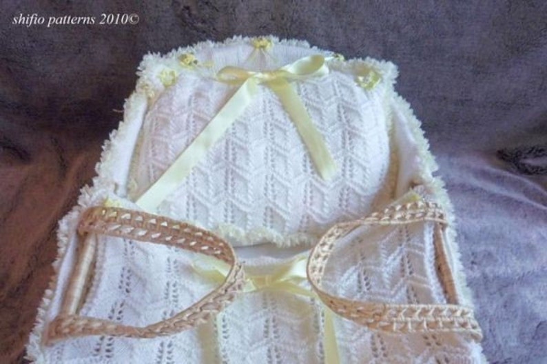 KNITTING PATTERN For Baby Moses Basket Cover Blanket Etsy