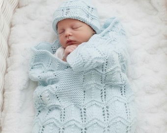 KNITTING PATTERN For Baby Cocoon - Cocoon Knitting Pattern - Baby Hat Knitting Pattern - Baby Knitting Pattern - 3 sizes - KP133
