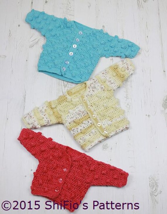 baby bobble cardigan crochet pattern