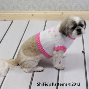 Crochet Pattern Crochet Dog Outfit Pattern Dog Pattern Dog Jumper Pattern Dog Sweater Pattern 4 Sizes CP66 image 6