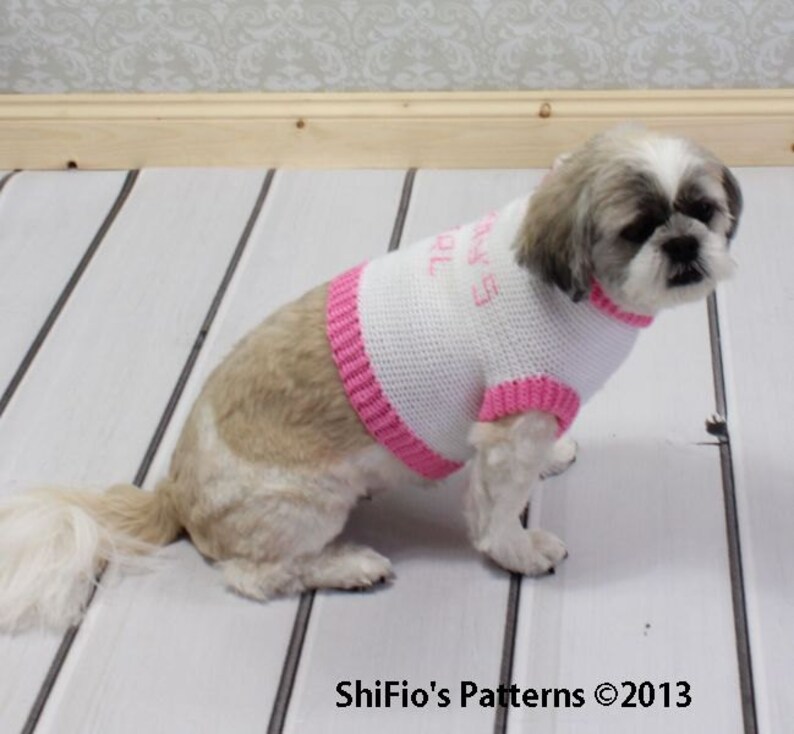 Crochet Pattern Crochet Dog Outfit Pattern Dog Pattern Dog Jumper Pattern Dog Sweater Pattern 4 Sizes CP66 image 6