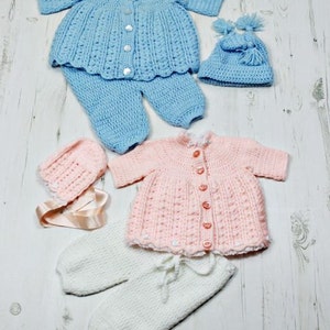 Crochet Pattern Boy Girl Baby Jacket trousers Pants - Etsy