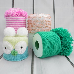 KNITTING PATTERN For 4 Toilet Roll Covers Tissue Cover Topper Owl PDF 256 Digital Download image 9