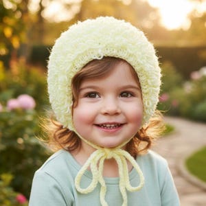 Crochet Baby Bonnet Pattern PDF | Newborn Loopy Stitch Hat | Vintage Style Baby Shower Gift | Easy DIY Crochet Pattern 209 image 7