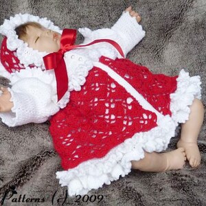 Crochet Pattern For Baby Matinee Jacket & Bonnet Crochet Pattern DIGITAL DOWNLOAD 114