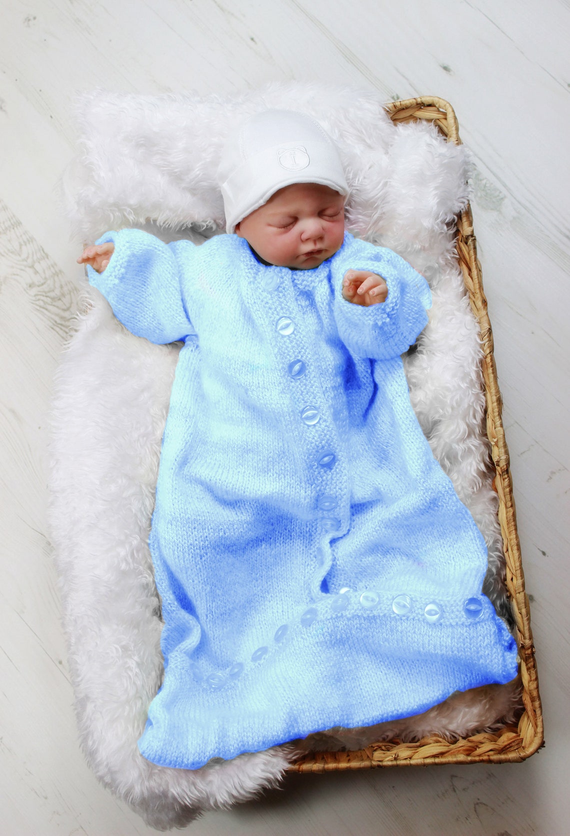 Knitting Pattern Sleeping Bag Knitting Pattern Baby Etsy