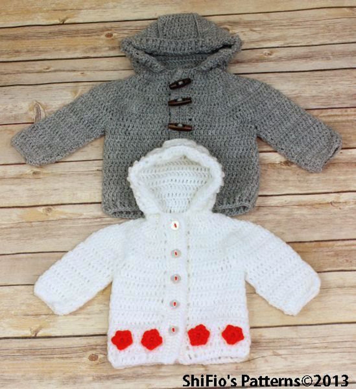 CROCHET PATTERN For Baby Unisex Hooded Ribbed Edged Jacket in Etsy