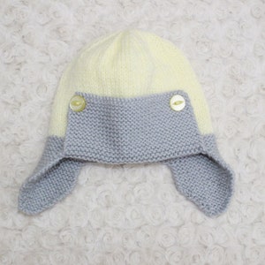 KNITTING PATTERN For Baby Aviator Hat Bonnet in 4 Sizes PDF 564 Digital Download image 9