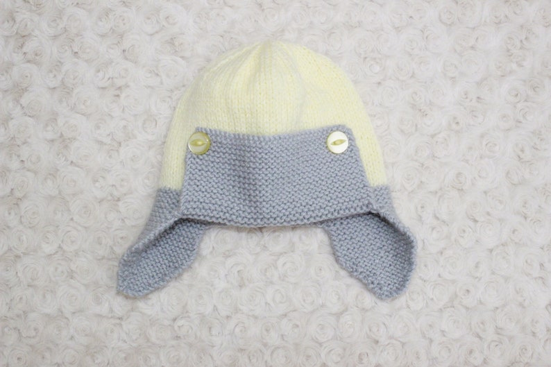 KNITTING PATTERN For Baby Aviator Hat Bonnet in 4 Sizes PDF 564 Digital Download image 9