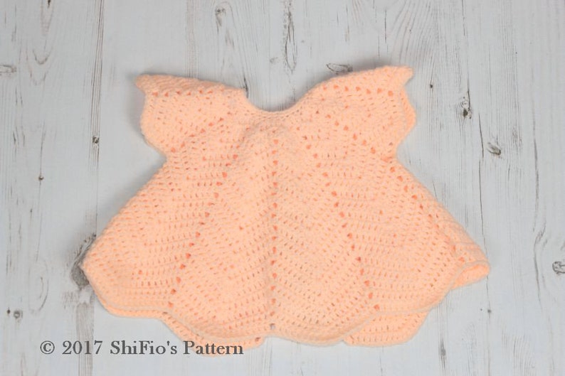 CROCHET PATTERN For Rippled Angel Top in 3 Sizes, 6 months to 4 years, Girls, Baby, Summer U.K, U.S.A PDF 368 Digital Download image 7