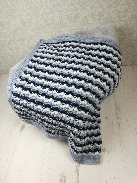 Knitting Pattern For Baby Blanket Afghan Digital Download Uk And Usa Terms 444