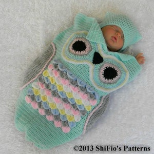 Crochet Pattern Crochet Owl Pattern Baby Owl Pattern Owl Cocoon Pattern Baby Crochet Owl Pattern 3 Sizes CP245 PDF image 7