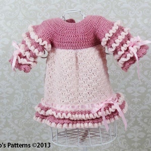 CROCHET PATTERN For Summer Amelia Baby Dress & Bonnet PDF 142 Digital Download image 4