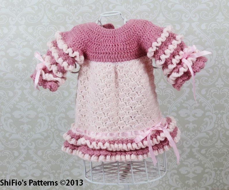 CROCHET PATTERN For Summer Amelia Baby Dress & Bonnet PDF 142 Digital Download image 4