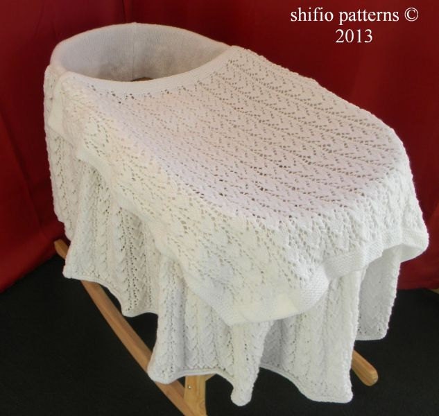 KNITTING PATTERN For Baby Moses Basket Cover & Blanket PDF 241 Etsy
