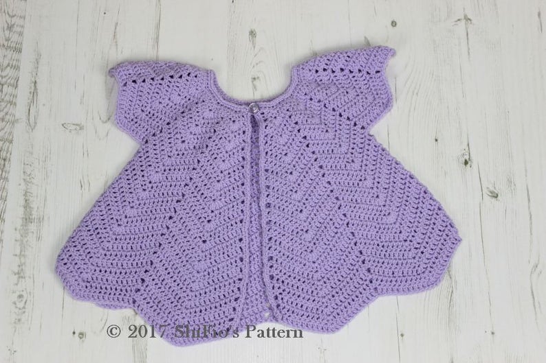 CROCHET PATTERN For Rippled Angel Top in 3 Sizes, 6 months to 4 years, Girls, Baby, Summer U.K, U.S.A PDF 368 Digital Download image 6