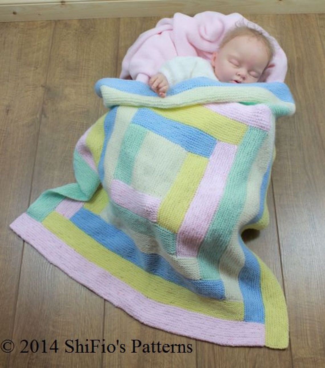 KNITTING PATTERN for Baby Log Cabin Blanket Pattern Blanket Etsy