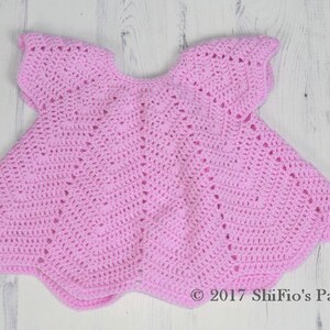 CROCHET PATTERN For Rippled Angel Top in 3 Sizes, 6 months to 4 years, Girls, Baby, Summer U.K, U.S.A PDF 368 Digital Download image 3