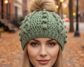 Crochet Pattern - Crochet Hat Pattern - Beanie Pattern - Hat Crochet Pattern - Adult  - CP449