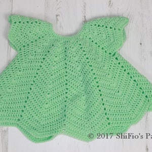 CROCHET PATTERN For Rippled Angel Top in 3 Sizes, 6 months to 4 years, Girls, Baby, Summer U.K, U.S.A PDF 368 Digital Download image 5