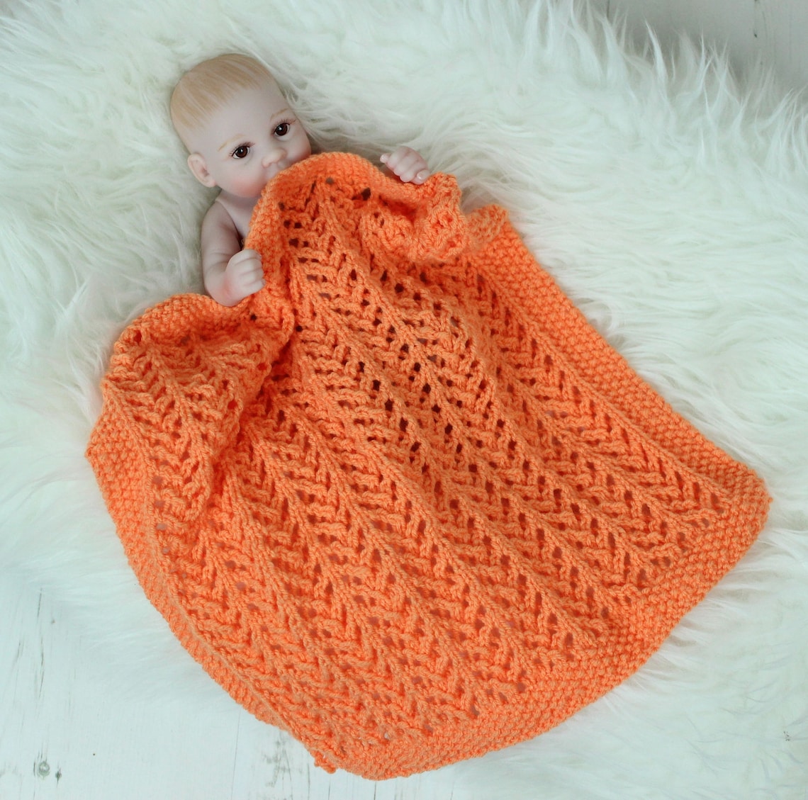 Knitting Pattern Dolls Blankets Afghans UK and USA Terms Etsy