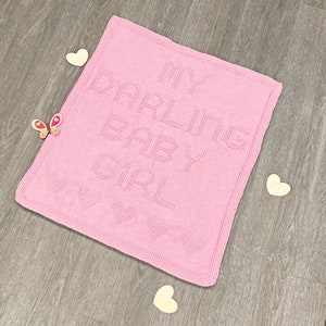 Knitting Pattern for Babies Blanket- Words Blanket Pattern- Baby Afghan Pattern-Baby Blanket Knitting Pattern- Double knitting -KP674