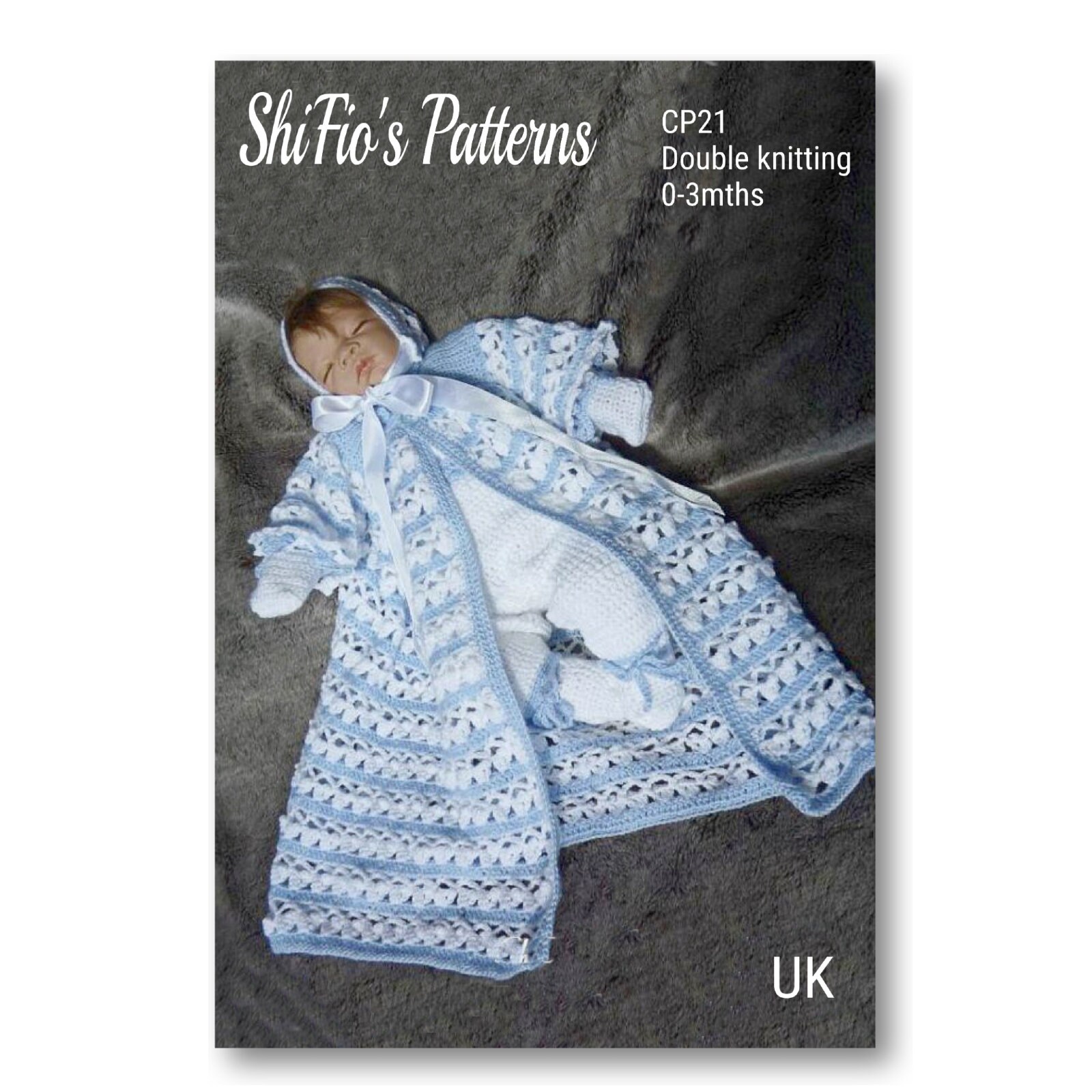 Crochet Pattern - Crochet Christening Pattern - Baptism Pattern - Boys Christening Pattern - Baby Cardigan Pattern  - CP21