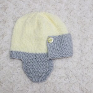 KNITTING PATTERN For Baby Aviator Hat Bonnet in 4 Sizes PDF 564 Digital Download image 4