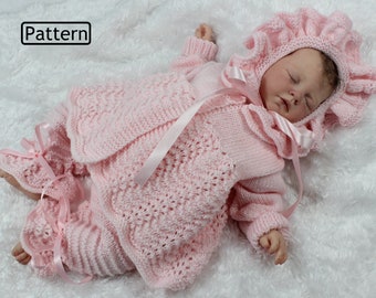 Knitting Pattern - Knitted Hat Pattern - Matinee Pattern - Pants / Trousers Pattern - Baby Knitting Pattern - 0-3mths- KP27