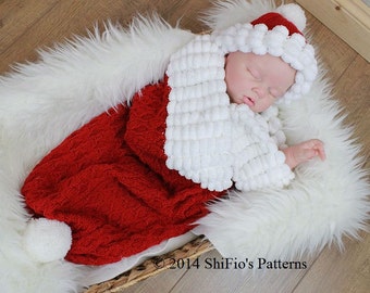 KNITTING PATTERN For Baby Papoose, Cocoon & Hat in 3 Sizes PDF 202 Digital Download