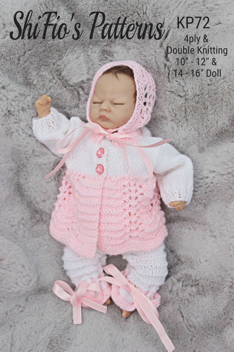 Knitting Pattern Dolls Clothes Pattern Jacket Pattern Dolls Hat Pattern Trousers Pattern 2 Sizes KP72 image 2