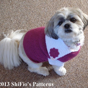 Crochet Pattern Crochet Dog Outfit Pattern Dog Pattern Dog Jumper Pattern Dog Sweater Pattern 4 Sizes CP247 image 3