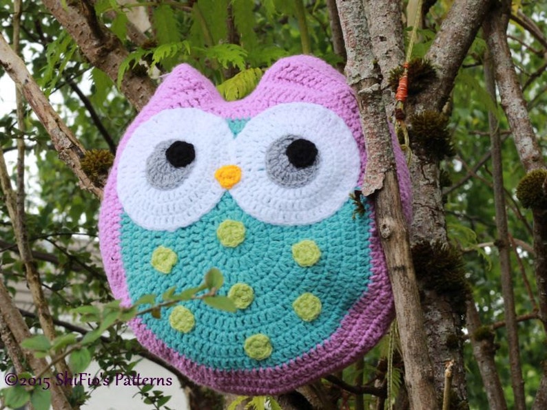 CROCHET PATTERN For Owl Cushion Kids Pillow Pattern Owl Etsy