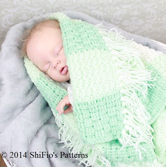 CROCHET PATTERN for Baby Gingham Pram Moses Basket Blanket Afghan PDF 173 Digital Download Etsy Canada
