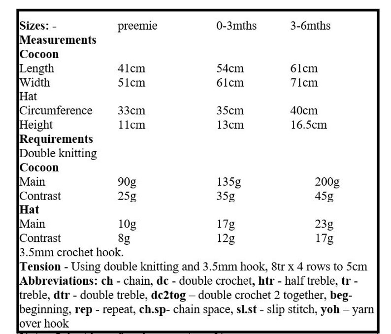 Crochet Pattern For baby Cocoon, photo prop crochet 3 Sizes baby pattern crochet USA & UK Terms CP223 PDF image 2