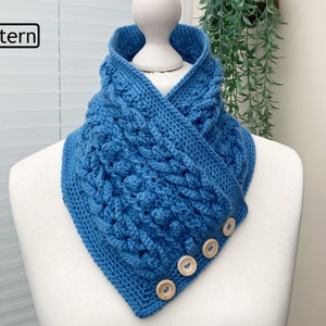 Crochet Pattern - Crochet Scarf Pattern -Neck warmer Pattern - Ladies Neck Warmer Pattern -  CP451