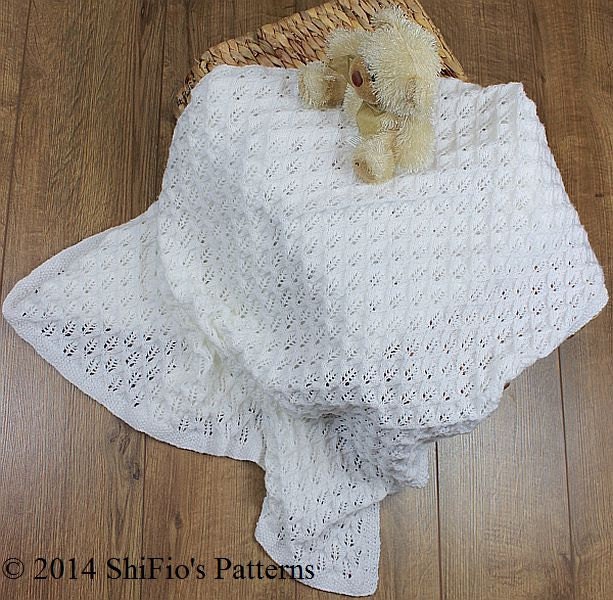 KNITTING PATTERN for Baby Shawl Blanket Pattern Christening Etsy