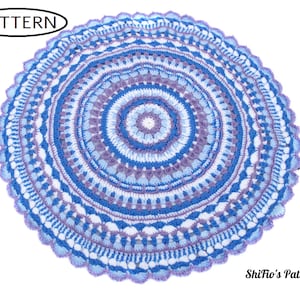 crochet pattern mandala - mandala rug - mandala crochet pattern - mandala afghan - CP516